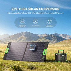 100W Portable Solar Panel for Power Station Generator, 20V Foldable Solar Cell S