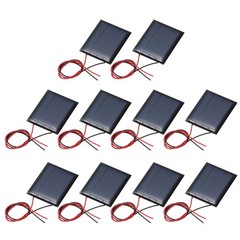 10Pcs 2V 0.12W 60mA Mini Solar Panels with Cable