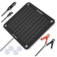 12V Waterproof Solar Car Battery Charger – 10W Portable Trickle