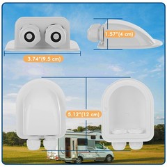2 Pack IP68 Waterproof Solar Cable Entry Gland – Weather Resistant Dual Housing