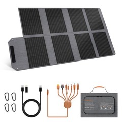 MHPOWOS 80W Foldable Solar Panel Blanket with USB for Phone Power Bank Tablet