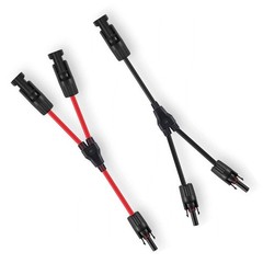 Y Branch Solar Panel Connector Cable 30A 1 to2 Parallel Adapter Waterproof US