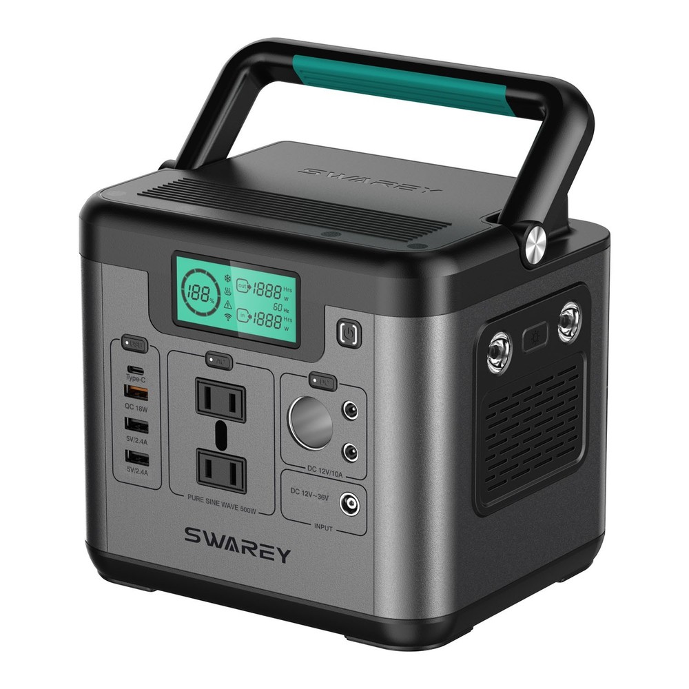 SWAREY S500 PRO Power bank, Portable 518Wh Lithium Battery Solar Power Station