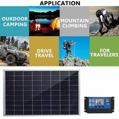 4PCS Solar Panel 12V Solar Battery Trickle Charger 100A W/ Controller Maintainer