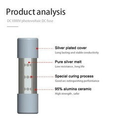DC Fuse Core 1000V gPV 10x38mm 10A-30A Fusible Link for PV System Protect Tools