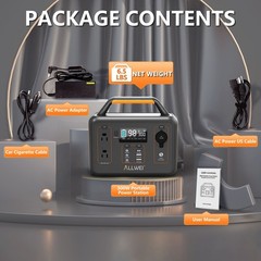 Portable Power Station 300W 280Wh 110V AC DC Solar Generator for Camping CPAP RV