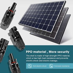 Solar Panel Y / T Branch Cable Connection Waterproof Adapter Connector Extension