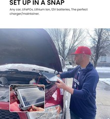Durable 7.5W Solar Battery Maintainer with Smart Protection & Easy Installation