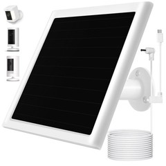 6W Solar Panel Charger for Ring Camera, Compatible with Ri ng Stick Up Camera an