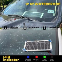 10W 12V Solar Panel Car Battery Charger 12 Volt Waterproof Solar Powered Batt…