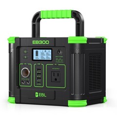 EBL Portable Power Station 288.6Wh 330W Solar Generator Pure Sine Wave AC Output