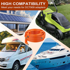 100FT 14AWG DC Solar Panel Extension Cable with Adapters for Power Stations