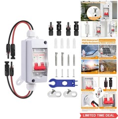 Solar Panel Disconnect Switch 32A 500V DC IP65 Outdoor Circuit Breaker Box
