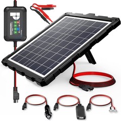 -Upgraded-20W-Solar-Battery-Charger-Maintainer External Smart 3-Stages PWM