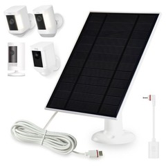Solar Panel for Ring Cameras – 1 Pack Compatible with Stick Up Cam, Spotlight Ca