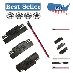 Versatile SAE Connector Set with 10AWG Wire for Solar Power Solutions – 3 Pack