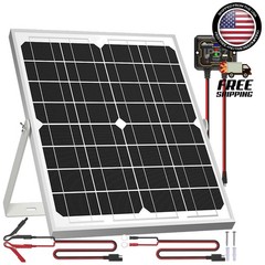 High-Efficiency 20W Solar Panel Trickle Charger with MPPT & Adjustable Mount