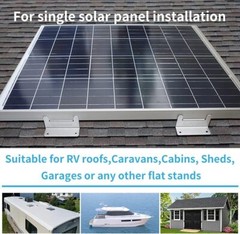 SUNMAK 16 Units per Set Solar Panel Mounting Z Brackets Solar Panel Mounting