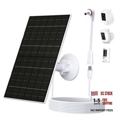 7W Solar Panel Charger for Ring Stick Up Cam (2nd/3rd Gen) & Pro, Spotlight