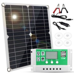 20 Watt 12 Volt Solar Panel Kit Monocrystalline Solar Panel + 40A PWM C3I1