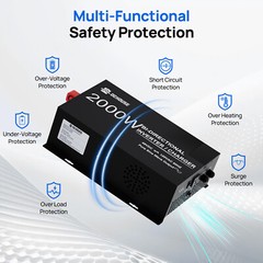 48V 2000W Pure Sine Wave Inverter 25A Lithium Battery Charger 2 in 1 Golf Carts
