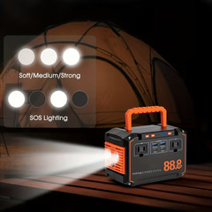88.8WH Solar Generator Portable Power Station with 30W Solar Panels, 24000mAh So