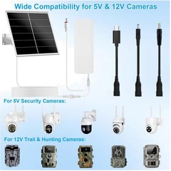 20W Solar Panel & Battery Kit for Security Cameras