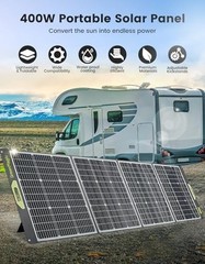 Greenmagic Portable 400 Watt Solar Panel, 39V 400W Foldable Panel Solar Charg…