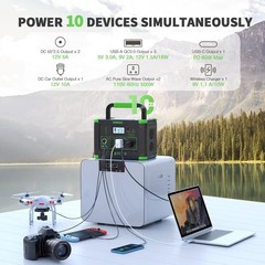 USED 500W 519Wh Portable Power Station Solar Generator for Camping Trip
