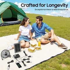 Portable Solar Power Panel Generator Kit Camping Battery Pack Power Station USA