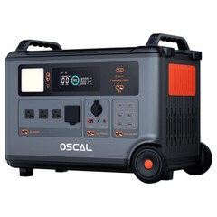 OSCAL Portable Power Station 3600Wh LiFePO4 Solar Generator 3000W (Surge 6000W)