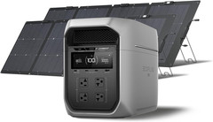 EF Portable Power Station DELTA 3 MAX plus with 2X220W Solar Panel, 3000W Max O