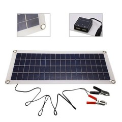 30W Solar Panel 12V Trickle Charger Battery Charger Kit Maintainer Boat Car RV