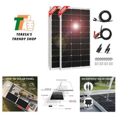 Monocrystalline 200W Solar Panel Kit: Versatile Mounting for All Outdoor Needs