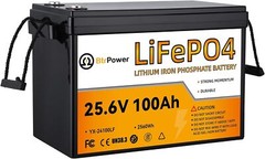 24V 100Ah LiFePO4 Lithium BtrPower Battery for RV Marine Solar System 100A BMS