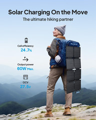 60W Solar Panel, 60 Watt for Solar Generator Handsfree 1 Handsfree 2 AC2A, Folda