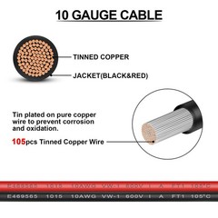 Connector Solar Panel Cable Kits for Solar Panel RV Marine Boat Portable Sola…