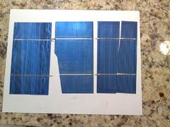 3×6 SOLAR CELLS (73) & tabbing wire BROKEN/Chipped