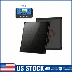 50W N-Type Mono Solar Panel Kit Off-Grid Home RV Battery Roof Boat Camping US
