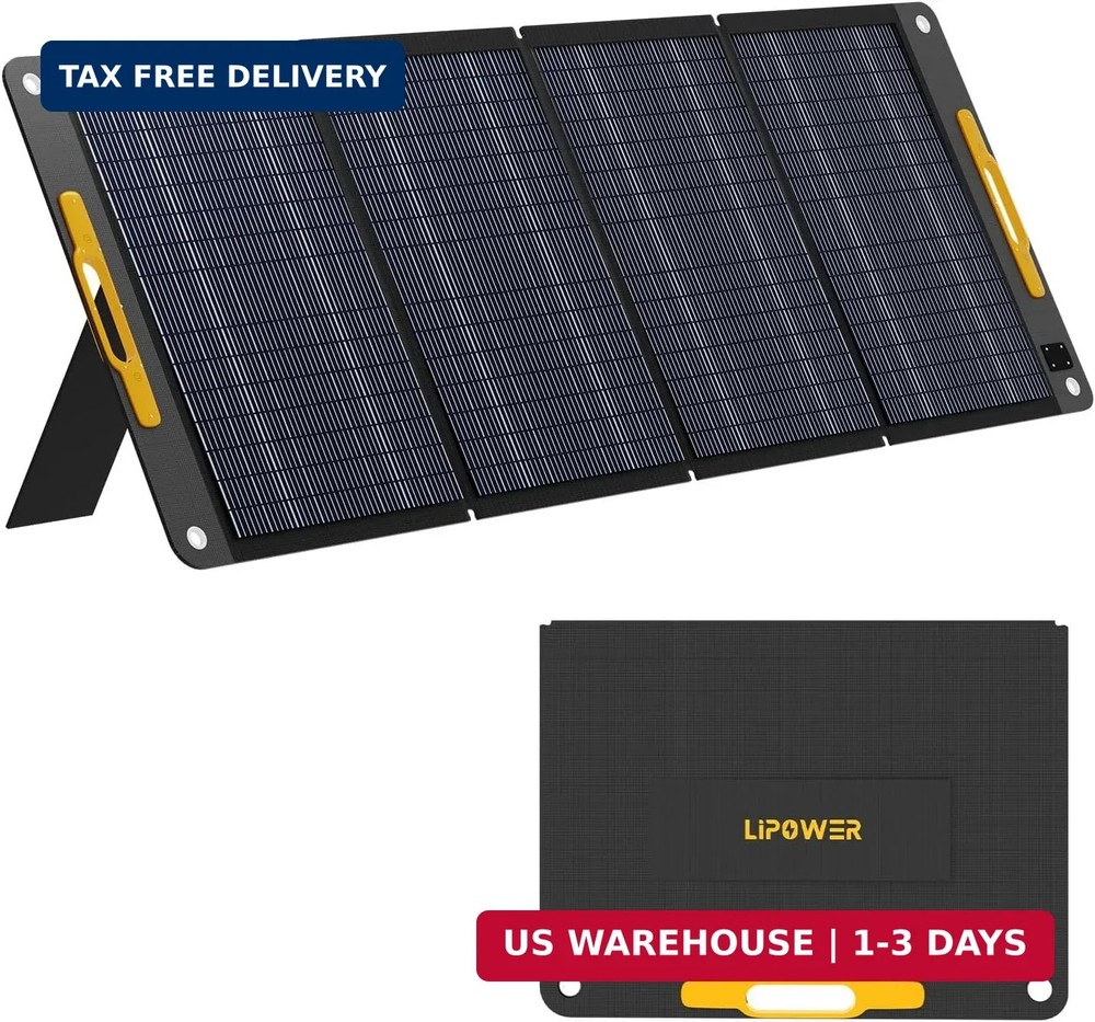 Lipower 200W Portable Solar Panels 18V, Foldable Solar Charger for Portable Powe