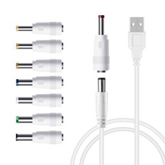 USB to DC Adapter Cable Set Compatible with Multiple Devices and Specs