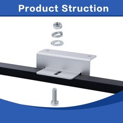 2 Sets Aluminum Solar Panel Z Brackets for RVs, Boats & Off-Grid Systems