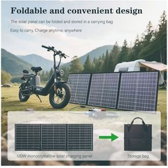 120W Monocrystalline Solar Folding IP54 Resistant Outdoor Charging Solar Panel