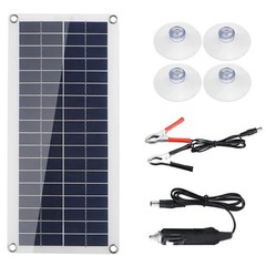 Flexible Solar Panel Kit with Dual USB Ports for Battery Charging Boat RV Car