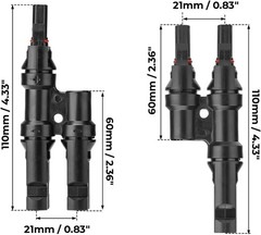 Advanced Y Branch Connectors for Solar Panels – Reliable & Easy to Use, 1 Pair