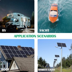 Flexible Solar Panel Kit 240W 12V Controller Off Grid Camping Boat Battery US