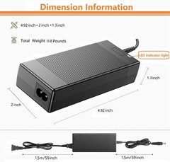 65W AC/DC Adapter Compatible with GRECELL T300 Portable Power Station 300W (P…