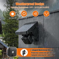 Solar Charger Mount for Blink Outdoor/XT Cameras, Waterproof, Adjustable Angle