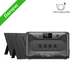 BLUETTI Apex 300 3840W 2764W Portable Power Station+350W*2 Solar Panel for Trip