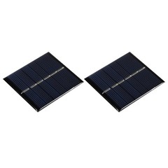 2Pack Mini Solar Panel Cell 3V 150mA 0.45W 60mm x 55mm for DIY Project